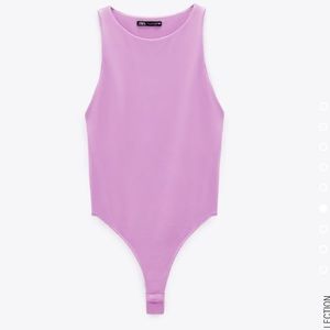 zara purple bodysuit